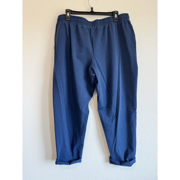 Life Is Good Women's Blue Crusher Flex Pull On Rolled Cropped Sweat Pants XL - Picture 3 of 10